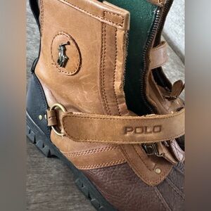 Polo Ralph Lauren Brown Leather Strap Boot